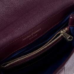 Aspinal Of London Burgundy Leather Small Lottie Shoulder Bag