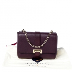 Aspinal Of London Burgundy Leather Small Lottie Shoulder Bag
