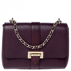 Aspinal Of London Burgundy Leather Small Lottie Shoulder Bag