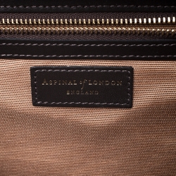 Aspinal Of London Brown/White Snakeskin Effect Leather Trunk Top Handle Bag
