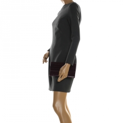 Pre Owned Aspinal of London Purple Croc Embossed Leather Classic Travel Wallet