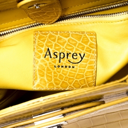 Asprey Yellow Crocodile Leather Darcy Tote
