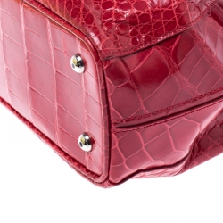Asprey Red Alligator Leather Darcy Tote