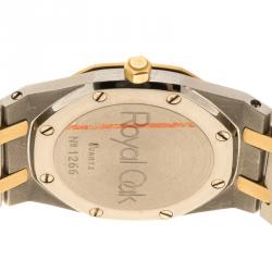 Pre Owned Audemars Piguet Grey Stainless Steel and 18K Rose Gold Royal Oak Women's Wristwatch 33 mm