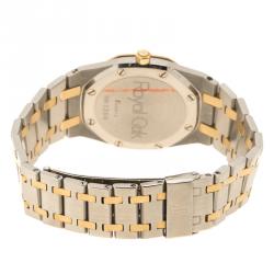 Pre Owned Audemars Piguet Grey Stainless Steel and 18K Rose Gold Royal Oak Women's Wristwatch 33 mm