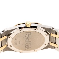 Pre Owned Audemars Piguet Grey Stainless Steel and 18K Rose Gold Royal Oak Women's Wristwatch 33 mm