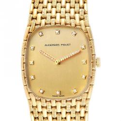 Audemars Piguet Gold Daimonds 18K Yellow Gold 40154 Women's Wristwatch 27x32 MM