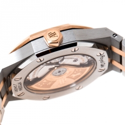 Audemars Piguet Silver White 18K Rose Gold Stainless Steel Royal Oak 15450SR.OO.1256SR.01 Men's Wristwatch 37 mm