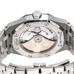 Audemars Silver Stainless Steel Royal Oak 15450ST.OO.1256ST.01 Unisex Wristwatch 37 mm