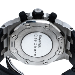 Pre Owned Audemars Piguet Black Stainless Steel Diamonds Royal Oak Offshore 26048SK.ZZ.D002CA.01 Women's Wristwatch 37 mm