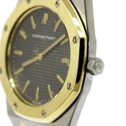 Pre Owned Audemars Piguet Grey 18K Yellow Gold and Stainless Steel Royal Oak Women's Wristwatch 33MM
