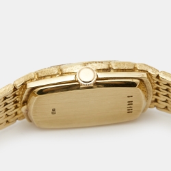 مملوكة مسبقًا Audemars Piguet Champagne Diamond 18K Yellow Gold Women's Wristwatch 21 mm