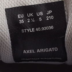 Pre Owned Axel Arigato White/Grey Leather and Mesh Marathon Runner Sneakers Size 35