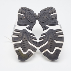 Pre Owned Axel Arigato White/Grey Leather and Mesh Marathon Runner Sneakers Size 35