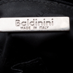 Pre Owned Baldinini Black Leather Shopper Tote