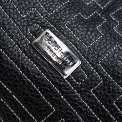 Pre Owned Baldinini Black Leather Shopper Tote