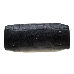 Pre Owned Baldinini Black Leather Shopper Tote