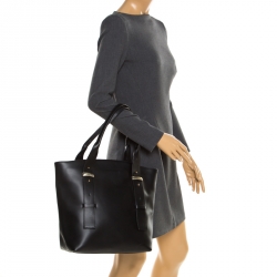 Baldinini Black Leather Tote 