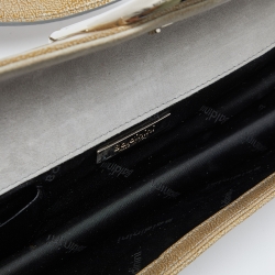 Pre Owned Baldinini Olive Green Patent Leather Flap Shoulder Bag