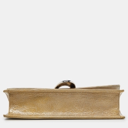 Pre Owned Baldinini Olive Green Patent Leather Flap Shoulder Bag