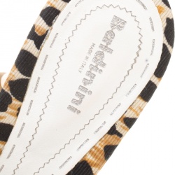 Baldinini White Pleated Leather Peep Toe Slides Size 36