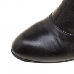 Baldinini Black Leather Knee High Boots Size 41