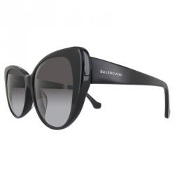 Pre Owned Balenciaga Shiny Black/Gradient Smoke BA0016F Cat Eye Sunglasses