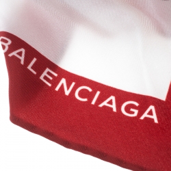 Pre Owned Balenciaga Jewel Printed Silk Choker Scarf Necklace