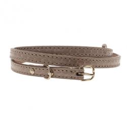 Balenciaga Beige Python Skinny Belt 85CM
