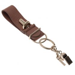 Pre Owned Balenciaga Beige Leather Tube Key Ring