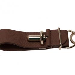 Pre Owned Balenciaga Beige Leather Tube Key Ring