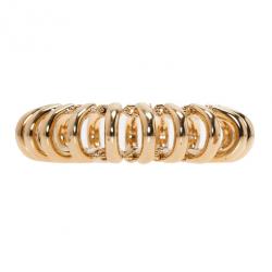 Pre Owned Balenciaga Gold-Tone Chain Track Bracelet 18CM