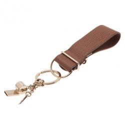 Balenciaga Beige Leather Tube Key Ring