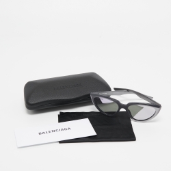 Pre Owned Balenciaga Grey Tinted BB0182S Cat Eye Sunglasses
