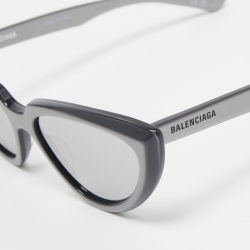 Pre Owned Balenciaga Grey Tinted BB0182S Cat Eye Sunglasses