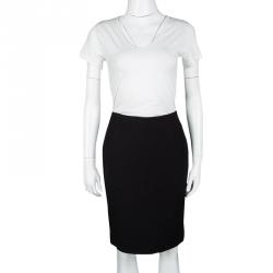 Pre Owned Balenciaga Black Tailored Pencil Skirt M
