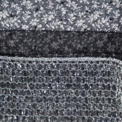 Pre Owned Balenciaga Grey Embroidered Floral Print Textured Mesh Detail Camisole M