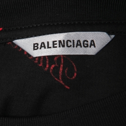 Pre Owned Balenciaga Black Cotton Oversize Dress XS