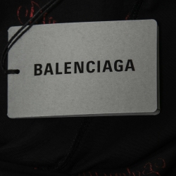 Pre Owned Balenciaga Black Cotton Oversize Dress XS