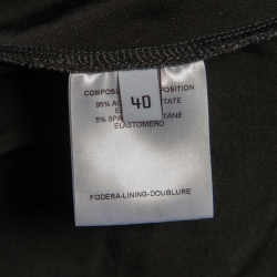 Pre Owned Balenciaga Black Jersey & Grey Overlay Detail Mini Dress M