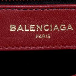 Pre Owned Balenciaga Rouge Vif Leather Mini RGH City Tote