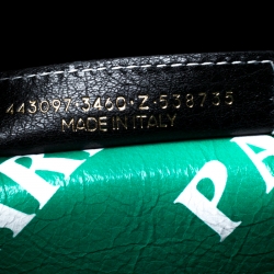 مملوكة مسبقًا Balenciaga Green Printed Leather Paris Bazar Shopper Tote