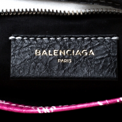 Pre Owned Balenciaga Multicoclor Leather Bazar NYC City Arena Clutch
