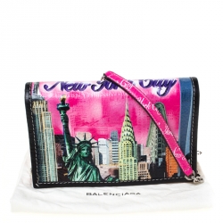 Pre Owned Balenciaga Multicolor Leather Bazar NYC Crossbody Bag