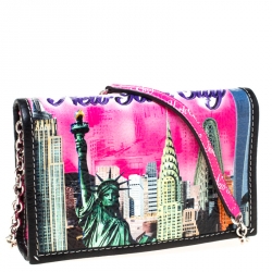 Pre Owned Balenciaga Multicolor Leather Bazar NYC Crossbody Bag