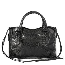 Pre Owned  Balenciaga Black Leather Mini City Bag 