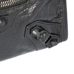 Pre Owned  Balenciaga Black Leather Mini City Bag 