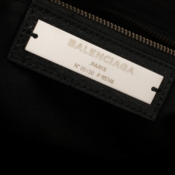 Pre Owned Balenciaga Black Leather RH City Bag