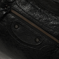 Pre Owned Balenciaga Black Leather RH City Bag