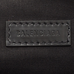 Pre Owned Balenciaga Black/Cream Canvas and Leather Clip M Clutch